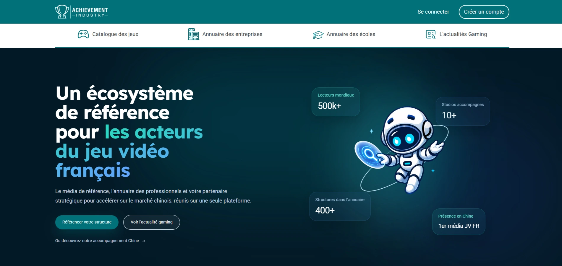 Aperçu de la plateforme Achievement Industry
