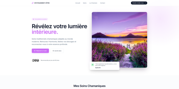 Aperçu du site Mystiquement-vôtre